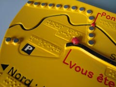 D&eacute;tail de la carte en relief